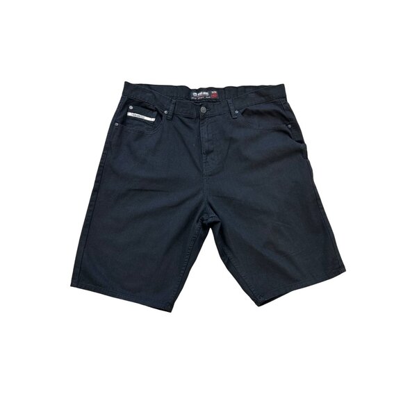 ECKO UNLTD~  Mens Black Denim Shorts Size 40 Relaxed Fit Cotton/Polyester - Picture 1 of 11